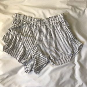 super soft white and blue stripped shorts